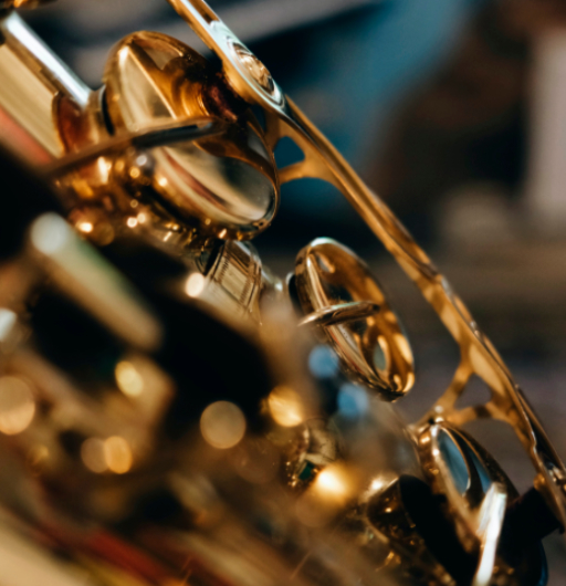 Close up of saxophone