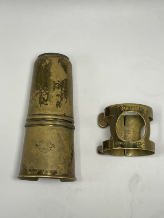 Vintage Selmer two screw ligature and cap tenor